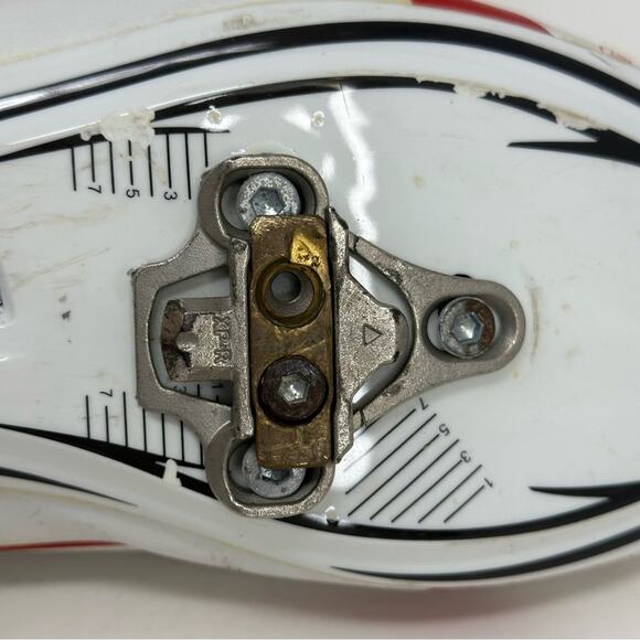 Men’s Peloton Biking Cycle Shoes - WHITE & ORANGE - Picture 12 of 16